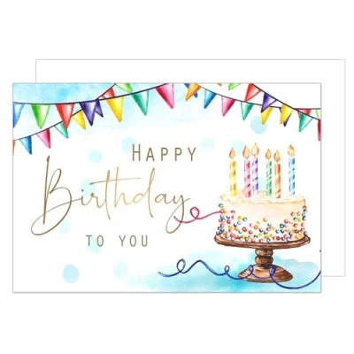 Imagen de Edition Seidel Tarjeta XXL de felicitación cumpleaños premium con sobre formato DIN A4. Billet Happy Birthday to you para mujer hombre niñas adolescentes pastel fiesta (A4 3469)