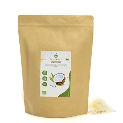 Imagen de Chips de Coco Orgánico (500g), Sin Azúcar y Tostar, Cultivo Ecológico, 100% Natural Puro, Snack Listo para Comer, Vegano