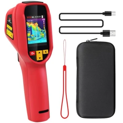 Imagen de BSIDE HX1 Cámara Térmica Portátil Alta Resolución 240 x Termográfica con Tasa de Refresco 25Hz 15 Paletas Colores 4F a 1022F Rango 50FOV para Fugas Aire/Agua Coche Eléctrico