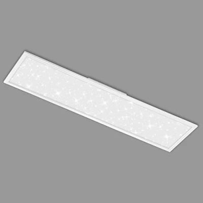 Imagen de BRILONER Leuchten 7393 016 Panel LED, lámpara de techo con decoración estrellas, 4100 lumen, 4000 Kelvin, 38 W, blanco, 1195 x 295 60 mm