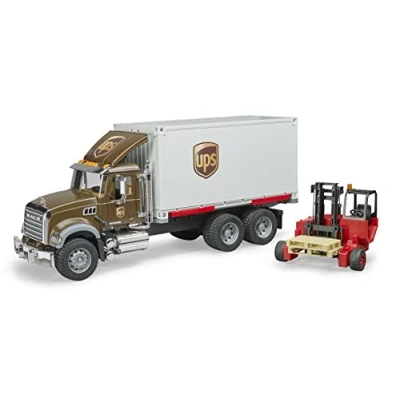 Imagen de bruder 02828 Mack Granito UPS Logística Camión Incluido Carretilla Elevadora