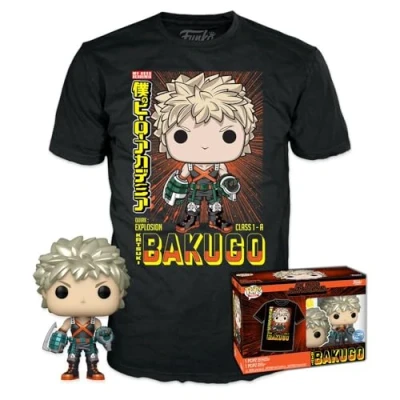 Imagen de Funko Pop! &amp; tee (Adult): My Hero Academia Katsuki Bakugo (Metallic) (Special Edition) Vinyl Figure T Shirt (XL)