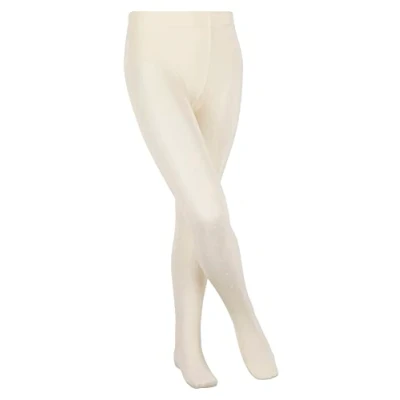 Imagen de FALKE Romantic Dot K TI transparente gruesa estampado 1 pieza, Pantimedias Unisex niños, Blanco (Off White 2059), 110 116