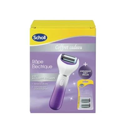 Imagen de Scholl Juego de Rallador eléctrico 2 en 1, exfoliante y alisador para eliminar callos rodillos repuesto 1