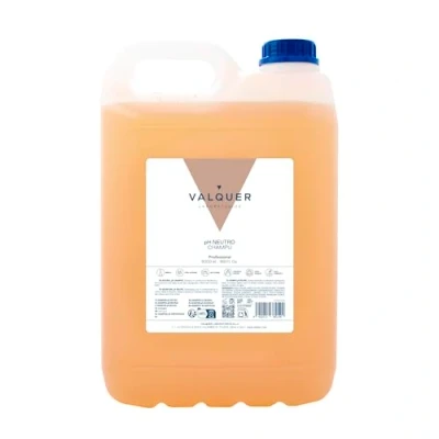 Imagen de Valquer profesional Champu Ph Neutro. Revitalizante con brillo y pro vitamina B5. Champú garrafa para peluquería. vegano sin siliconas 5000 ml