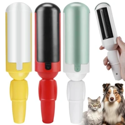 Imagen de Rodillo quitapelusas para pelo de animales, cepillo quitapelusas, reutilizable perro, gato, ropa, sofá, coche, cama, alfombra, árbol rascador, 3 unidades