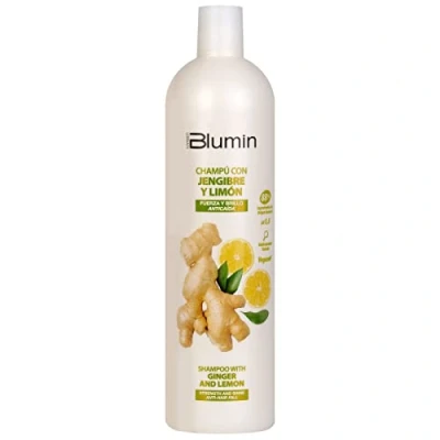 Imagen de Blumin Champú de Jengibre y Limón para todo tipo cabellos que aporta fuerza brillo, 1000 ml