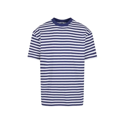 Imagen de Urban Classics Regular Stripe Camiseta estampada, Hombre, Talla: XXL, White darkblue