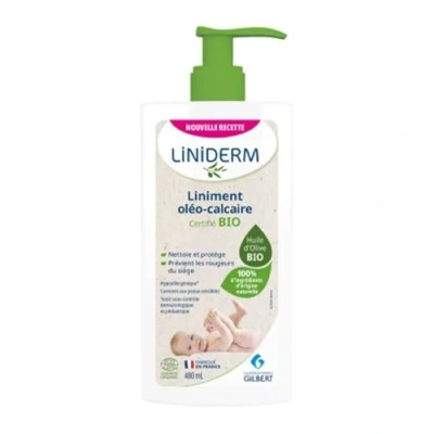 Imagen de Liniderm Botella con bomba de linimento aceite orgánico y piedra caliza, 480 ml