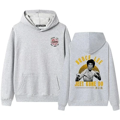 Imagen de keepmore Sudadera con Capucha para Hombres Li Xiaolong Dragon Impresa en 3D Kung Fu Arte Marcial Tracksuit Pullover Tops