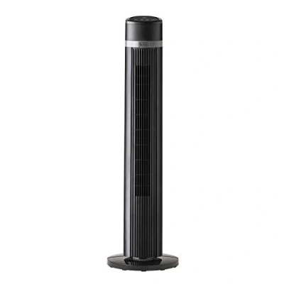 Imagen de Black+Decker BXEFT50E Ventilador de torre 102 cm, 45W, 4 velocidades, oscilante, contro soft touch, temporizador 15h, control remoto, 3 modos, silencioso, asa, base estable, negro