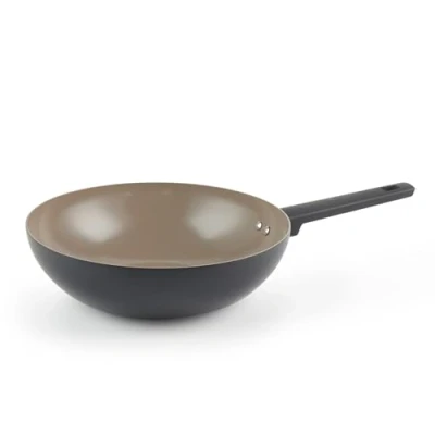 Imagen de Salter BW12882EU7 Sartén de cerámica 28 cm, cuerpo aluminio reciclado, revestimiento antiadherente saludable sin PFOA/PFA, apto para inducción, fácil limpieza, mango suave al tacto que se