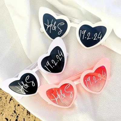 Imagen de calcomanías personalizadas para gafas de sol, vinilo personalizadas, nombre sol regalos fiesta boda,