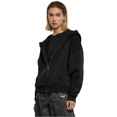 Imagen de Urban Classics BOXY Sudadera con cremallera, Mujer, Talla: Medium, Black