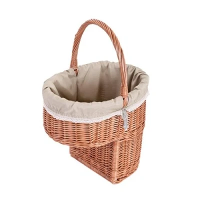 Imagen de e wicker24 cesta de escaleras mimbre, forro beige algodón (natural)