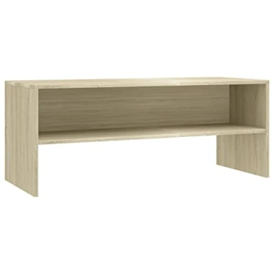 Imagen de vidaXL Mueble TV Estante Mesa Baja Televisión Aparador Televisor Módulo Diseño Simple Compartimento Salón Cuarto Comedor Contrachapada Roble Sonoma
