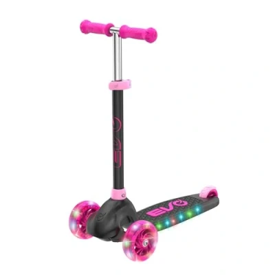 Imagen de EVO Eclipse Patinete iluminado de 3 ruedas empuje para niños con altura mango ajustable Scooter y niñas a 12