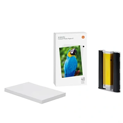 Imagen de Xiaomi Instant Photo Paper 6&quot; Papel Fotográfico para Impresora 1S 40 Unidades, Blanco (Versión ES + 3 años de garantía)