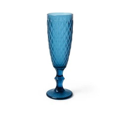 Imagen de FRANCACOR PACK 6 COPAS DE CRISTAL COLORES champan 20 X 7 CMS CAPACIDAD 150 ML DIAMOND (AZUL)