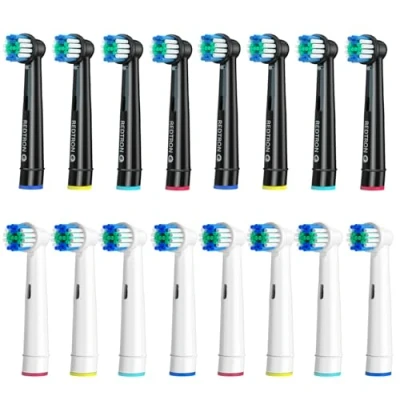 Imagen de REDTRON Recambios para cepillo de dientes Eléctrico compatible con Oral B (16 unidades), Cabezal Precision Clean Pro1000 Pro3000 Pro5000 Pro7000 y más