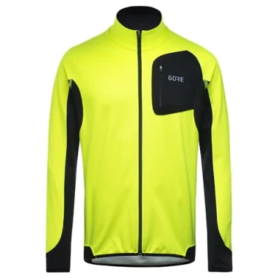 Imagen de GORE WEAR R3 Partial Gws Maglia, Camiseta Hombre, Orbit Blue/Fireball, XL