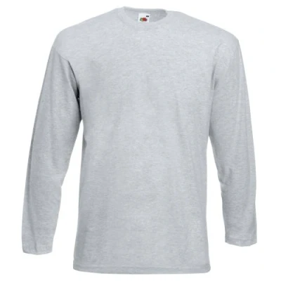 Imagen de Fruit of the Loom Camiseta de Manga Larga para Hombre Azul Gris XL