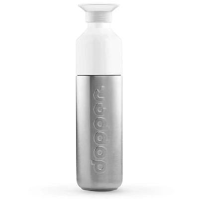 Imagen de Dopper Steel 490ml Botella de agua acero inoxidable reutilizable sin BPA, 18/8 deportiva metal para uso deportivo y en la oficina.