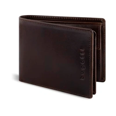 Imagen de bugatti Romano Cartera Hombre Cuero con Bloqueo RFID y Monedero, marrón, Talla única, Clásico