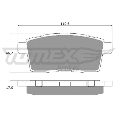 Imagen de TOMEX brakes TX 17 43 Juego de pastillas freno Eje trasero MAZDA: CX 7