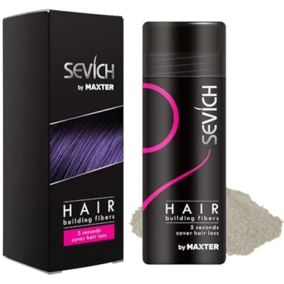 Imagen de Fibras Capilares Gris 25g Microfibras de Algodón en Polvo 100% Natural para Disimular Calvicie y Alopecia al Instante Fibra Capilar Hombre Mujer Hair Fibers