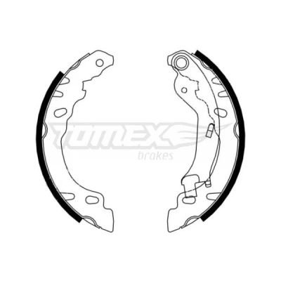 Imagen de TOMEX brakes TX 21 61 Zapatas de Freno Eje trasero 180 32 FIAT: Panda II Hatchback, 500 C Cabrio, FORD: KA Hatchback