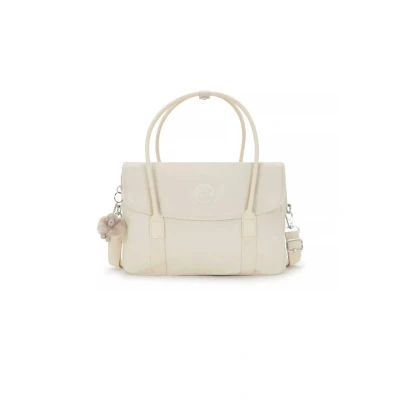 Imagen de Kipling Superworker S Bolsa de Mensajero, Bolsas para Computadora, Beige Pearl (Blanco)