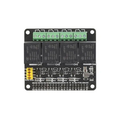 Imagen de SEENGREAT 4 módulos de relé canal CC 3,3 V/5 V con optocoupler para Raspberry Pi Zero/Zero W/Zero WH/2B/3B/3B+/4B carga hasta 5 A 250 V, interfaz GPIO 40 pines
