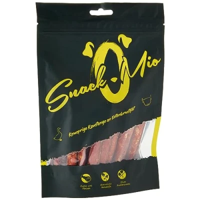 Imagen de SnackOMio Snack Premium para Perros barrita crujiente masticable con Filete de pechuga Pato, sin Cereales, 1 Pack (1 x 200g)