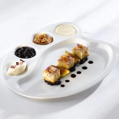 Imagen de Cosy &amp; Trendy HP1372 Plato para Fondue de Porcelana, 23.8 x 28.3 cm