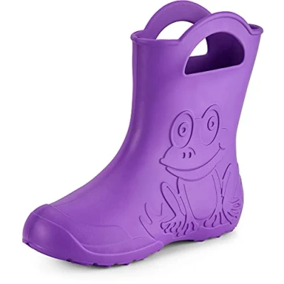 Imagen de Ladeheid Botas de Goma en EVA para Mujer Resistentes al Agua Impermeables Zapatos Lluvia Mujeres Women Rainboots LA CA 09 (Amarillo, 38/39 EU)
