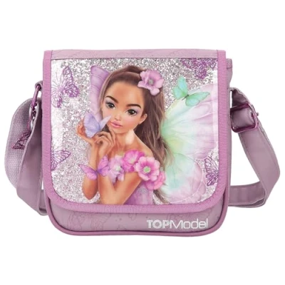Imagen de Depesche Hada 12778 TOPModel Fairy Love pequeña en Malva con Motivo Modelo y Mariposas, Bolso Bandolera Ajustable Solapa Delantera, Multicolor (0012778)