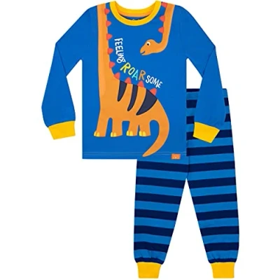 Imagen de Harry Bear Ajuste cómodo Pijamas para Niños Dinosaur Azul 4 5 Años