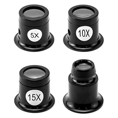 Imagen de QWORK® 10X 15X 20X 25X Lupa de Relojero para Reparación Reloj y Joyas