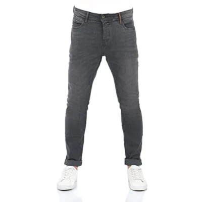 Imagen de riverso Pantalones vaqueros para hombre, elásticos, ajustados, RIVToni, color negro, azul, gris, 29, 30, 31, 32, 33, 34, 36, 38, 40, Grey Denim (G121), 33W / 36L