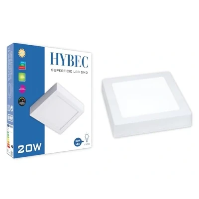 Imagen de CLAR Downlight LED Superficie 20W Cuadrado, Plafones para Techo LED, Aplique Techo, Plafon Luz Neutra 4000ºK (Pack 1)