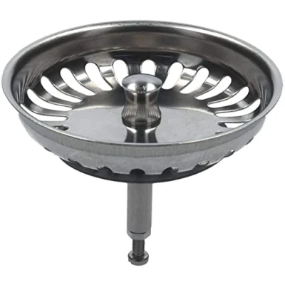 Imagen de Blanco 125555 Colador con tapón para funcionamiento excéntrico, acero inoxidable, 8,2 cm