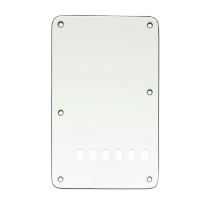 Imagen de Musiclily 6 Agujeros Placa Trasera Vintage Strat Tapa de Trémolo para Fender American/México Standard Stratocaster Estilo Moderno,3 capas Pergamino