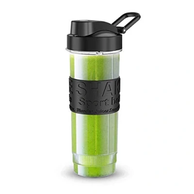 Imagen de Botella Portátil, Capacidad de 570 mL, sin BPA, Resistente a Roturas, Apto para Lavavajillas Mini Batidora y Batidos, Agua Deporte Gym Viaje Soporte Camping Bicicleta