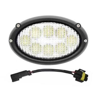 Imagen de Hooma 40 Vatios Faro de Trabajo Led Ovalado 12V 24V 3200lm con Conector Compatible la cosechadora combinada Massey Ferguson Fendt Challenger