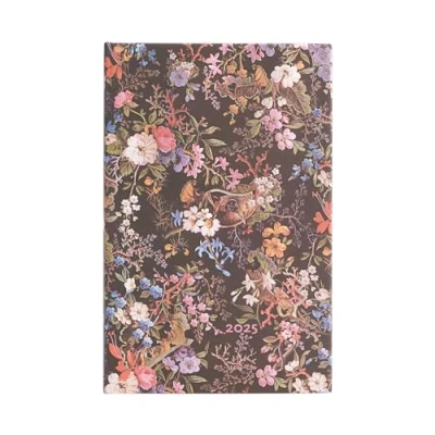 Imagen de Floralia (William Kilburn) Maxi 12 month Horizontal Hardback Dayplanner 2025 (Elastic Band Closure): tydzień na dwóch stronach, zamykany gumkę, papier 100 gsm