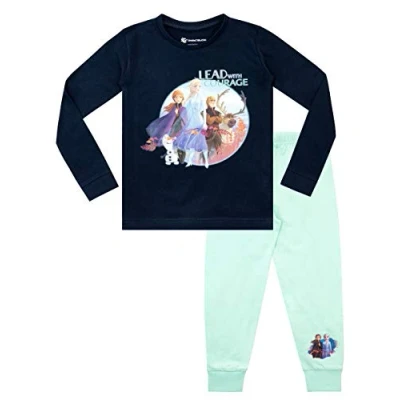 Imagen de Disney Pijamas de Manga Larga para niñas El Reino del Hielo Ajuste Ceñido Frozen Multicolor 5 6 Años