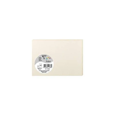 Imagen de Clairefontaine 11386 C Packs de 25 Sobres Pollen 11 x 15,5 cm, 210 g/m² marfil irisé