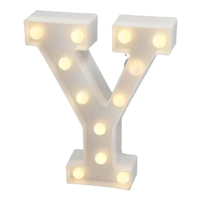 Imagen de JANDEI letras led iluminadas, letra y con luz blanca cálida, luces decoración ambiente, nocturna bodas, cumpleaños, escaparates, números (funcionan pilas)