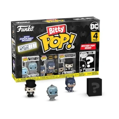 Imagen de Funko Bitty Pop! Batman 85th Freeze 4PK Y una Minifigura Misteriosa Sorpresa 0.9 Inch (2.2 Cm) DC Comics Coleccionable Repisa Apilable Incluida Idea de Regalo Toppers Tarta